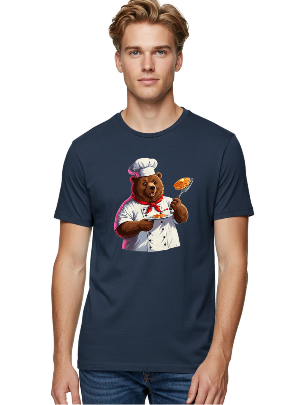 Chef-Bear-5 Men'S Graphic Tee, 100% Cotton, Comfortable Casual Summer Wear, Machine Washable, Vintage Camera, Old Camera, Antique Camera, Black Camera, Classic Photography, Photography Equipment, Nostalgic Device, Film Camera, Camera Art Bak234