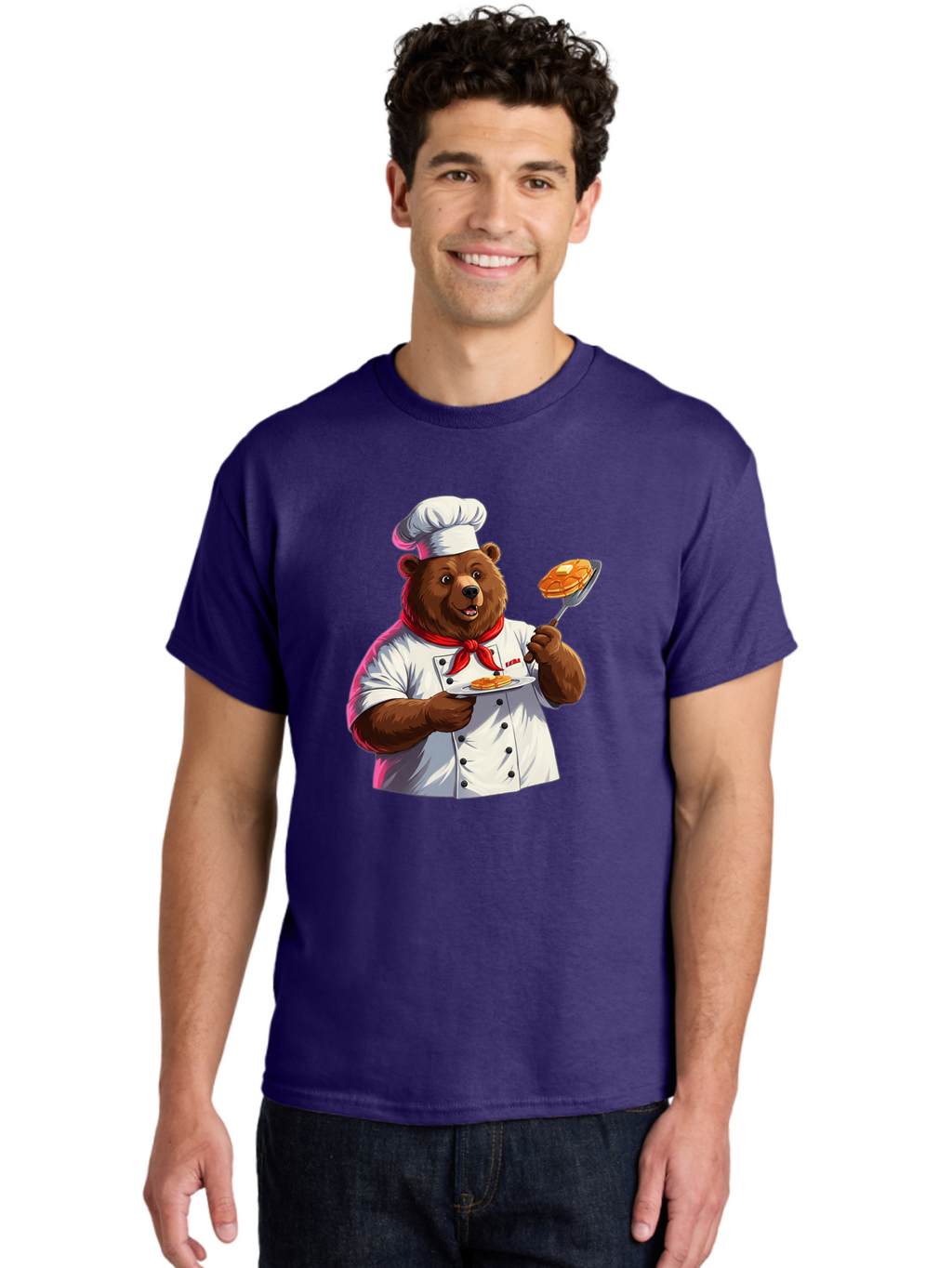Chef-Bear-5 Men'S Graphic Tee, 100% Cotton, Comfortable Casual Summer Wear, Machine Washable, Vintage Camera, Old Camera, Antique Camera, Black Camera, Classic Photography, Photography Equipment, Nostalgic Device, Film Camera, Camera Art Bak234