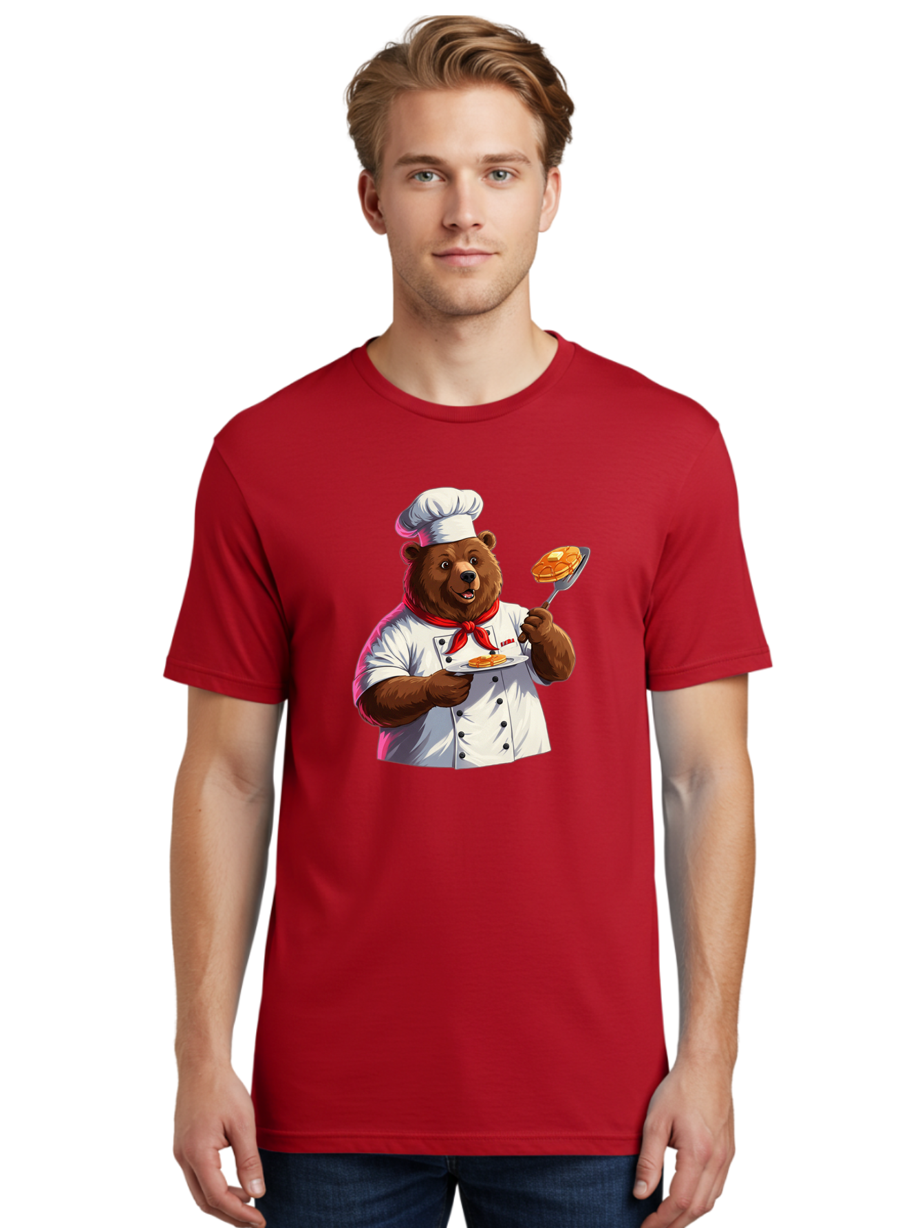 Chef-Bear-5 Men'S Graphic Tee, 100% Cotton, Comfortable Casual Summer Wear, Machine Washable, Vintage Camera, Old Camera, Antique Camera, Black Camera, Classic Photography, Photography Equipment, Nostalgic Device, Film Camera, Camera Art Bak234