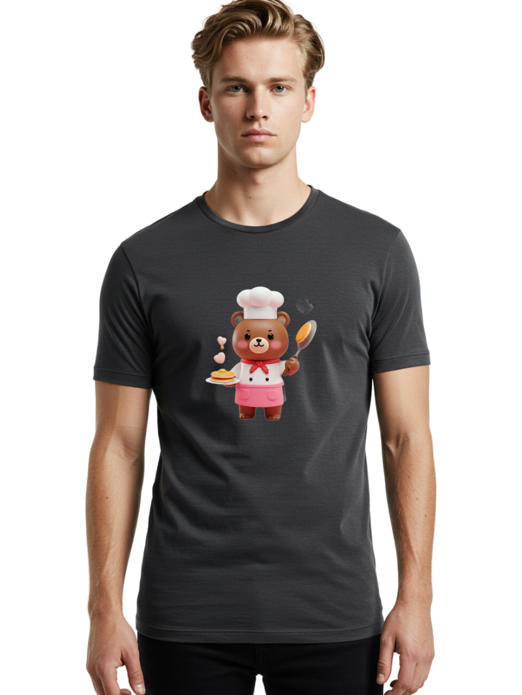 Chef-Bear-6 Men'S Graphic Tee, 100% Cotton, Comfortable Casual Summer Wear, Machine Washable, Vintage Camera, Old Camera, Antique Camera, Black Camera, Classic Photography, Photography Equipment, Nostalgic Device, Film Camera, Camera Art Bak235
