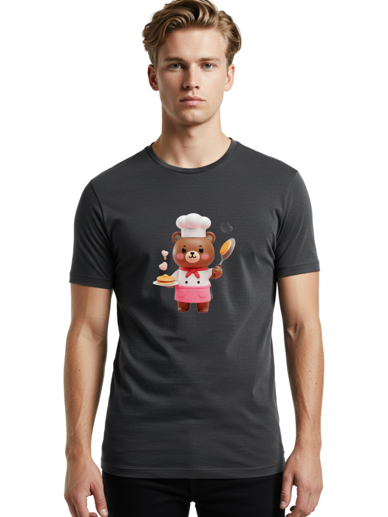 Chef-Bear-6 Men'S Graphic Tee, 100% Cotton, Comfortable Casual Summer Wear, Machine Washable, Vintage Camera, Old Camera, Antique Camera, Black Camera, Classic Photography, Photography Equipment, Nostalgic Device, Film Camera, Camera Art Bak235