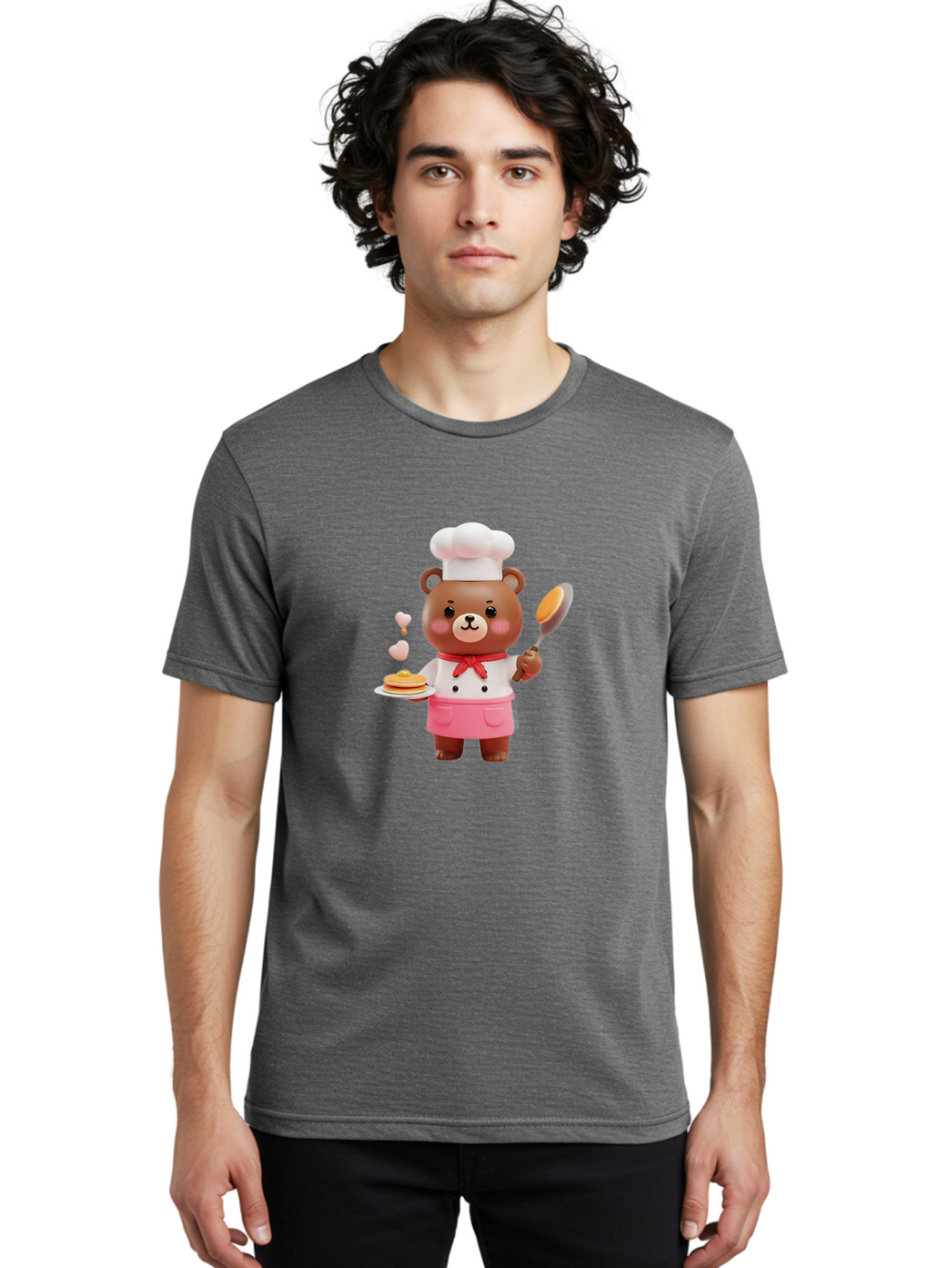 Chef-Bear-6 Men'S Graphic Tee, 100% Cotton, Comfortable Casual Summer Wear, Machine Washable, Vintage Camera, Old Camera, Antique Camera, Black Camera, Classic Photography, Photography Equipment, Nostalgic Device, Film Camera, Camera Art Bak235