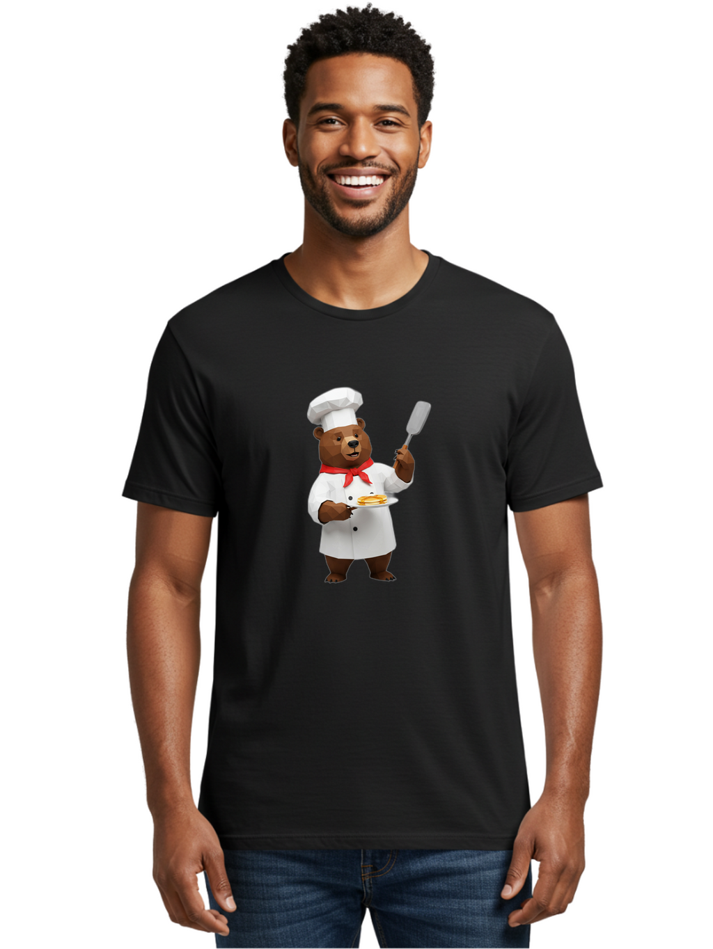 Chef-Bear-7 Men'S Graphic Tee, 100% Cotton, Comfortable Casual Summer Wear, Machine Washable, Vintage Camera, Old Camera, Antique Camera, Black Camera, Classic Photography, Photography Equipment, Nostalgic Device, Film Camera, Camera Art Bak236