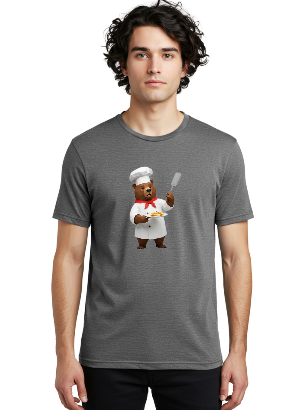 Chef-Bear-7 Men'S Graphic Tee, 100% Cotton, Comfortable Casual Summer Wear, Machine Washable, Vintage Camera, Old Camera, Antique Camera, Black Camera, Classic Photography, Photography Equipment, Nostalgic Device, Film Camera, Camera Art Bak236
