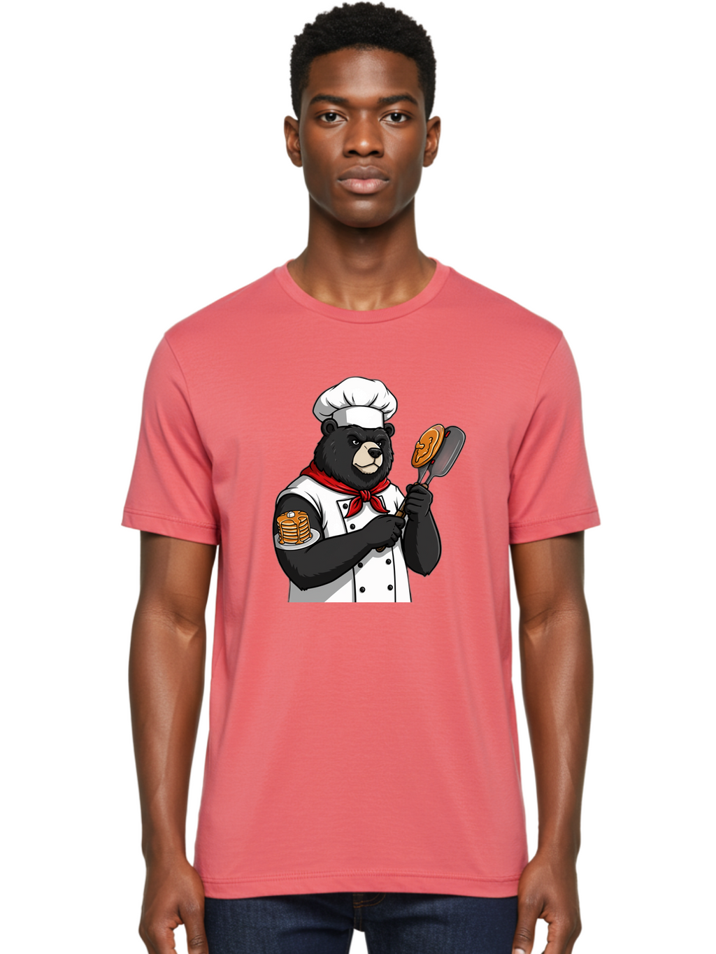 Chef-Bear-8 Men'S Graphic Tee, 100% Cotton, Comfortable Casual Summer Wear, Machine Washable, Vintage Camera, Old Camera, Antique Camera, Black Camera, Classic Photography, Photography Equipment, Nostalgic Device, Film Camera, Camera Art Bak237