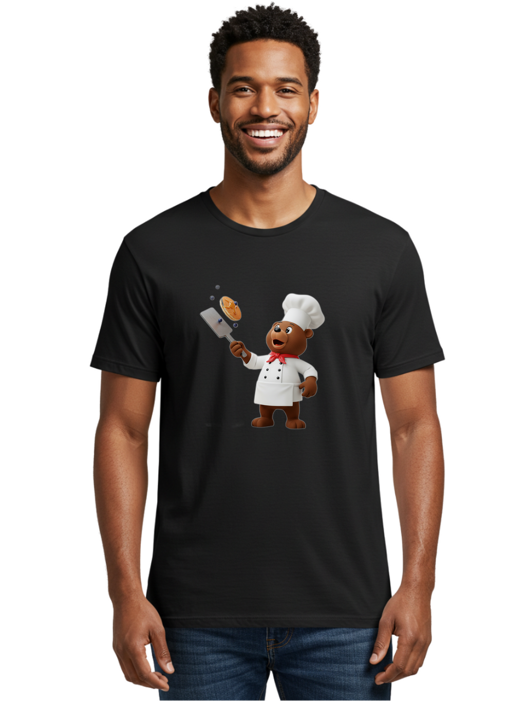 Chef-Bear Men'S Graphic Tee, 100% Cotton, Comfortable Casual Summer Wear, Machine Washable, Vintage Camera, Old Camera, Antique Camera, Black Camera, Classic Photography, Photography Equipment, Nostalgic Device, Film Camera, Camera Art Bak238