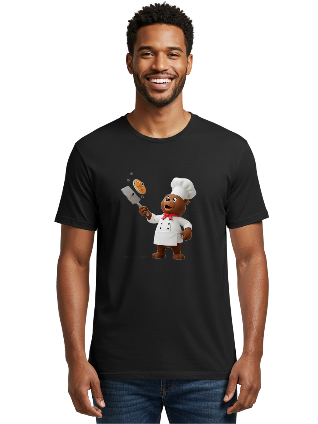 Chef-Bear Men'S Graphic Tee, 100% Cotton, Comfortable Casual Summer Wear, Machine Washable, Vintage Camera, Old Camera, Antique Camera, Black Camera, Classic Photography, Photography Equipment, Nostalgic Device, Film Camera, Camera Art Bak238