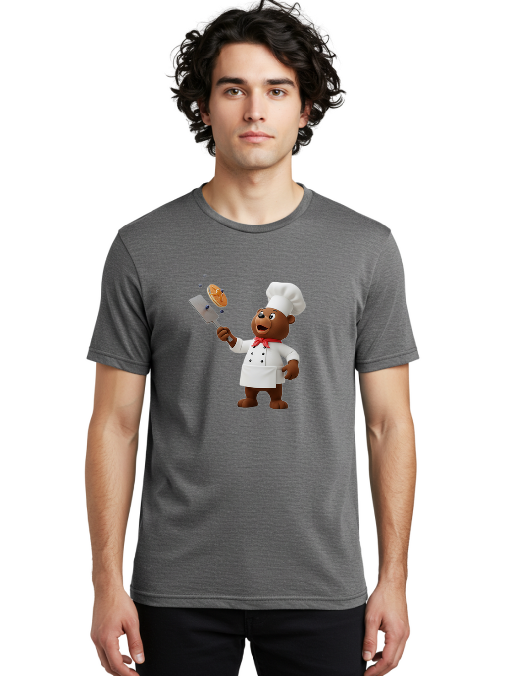 Chef-Bear Men'S Graphic Tee, 100% Cotton, Comfortable Casual Summer Wear, Machine Washable, Vintage Camera, Old Camera, Antique Camera, Black Camera, Classic Photography, Photography Equipment, Nostalgic Device, Film Camera, Camera Art Bak238