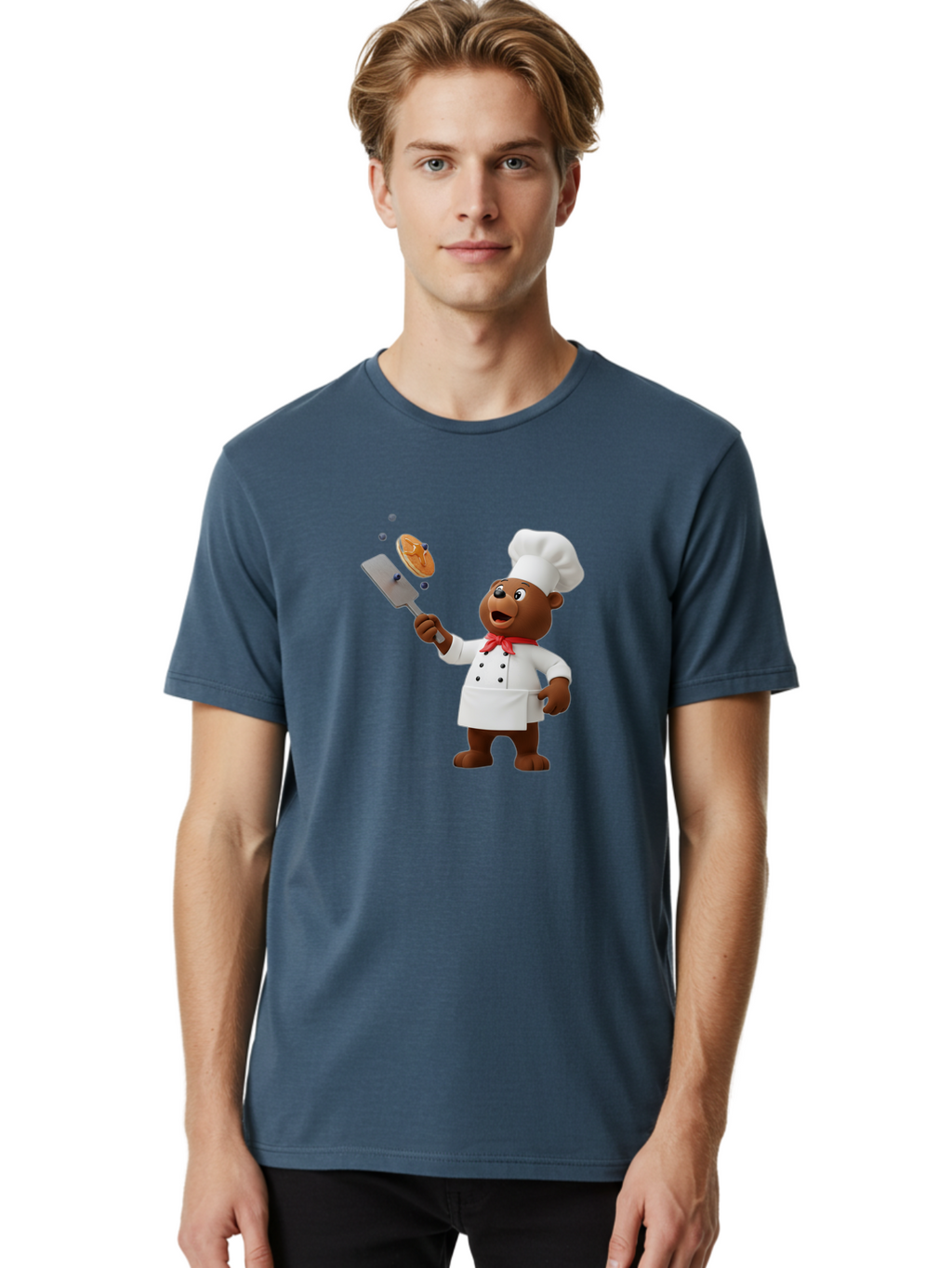 Chef-Bear Men'S Graphic Tee, 100% Cotton, Comfortable Casual Summer Wear, Machine Washable, Vintage Camera, Old Camera, Antique Camera, Black Camera, Classic Photography, Photography Equipment, Nostalgic Device, Film Camera, Camera Art Bak238