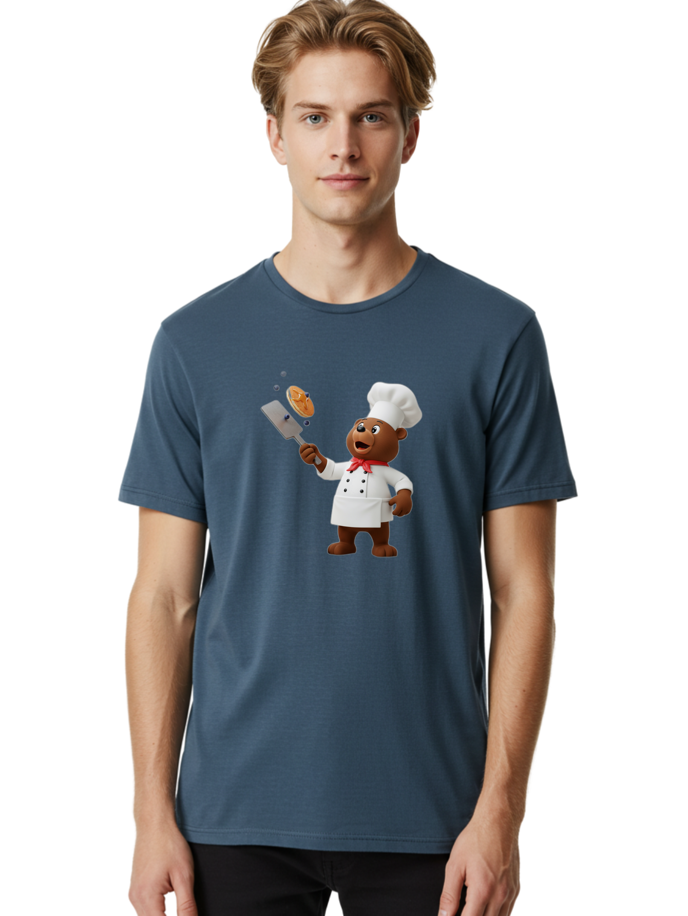 Chef-Bear Men'S Graphic Tee, 100% Cotton, Comfortable Casual Summer Wear, Machine Washable, Vintage Camera, Old Camera, Antique Camera, Black Camera, Classic Photography, Photography Equipment, Nostalgic Device, Film Camera, Camera Art Bak238
