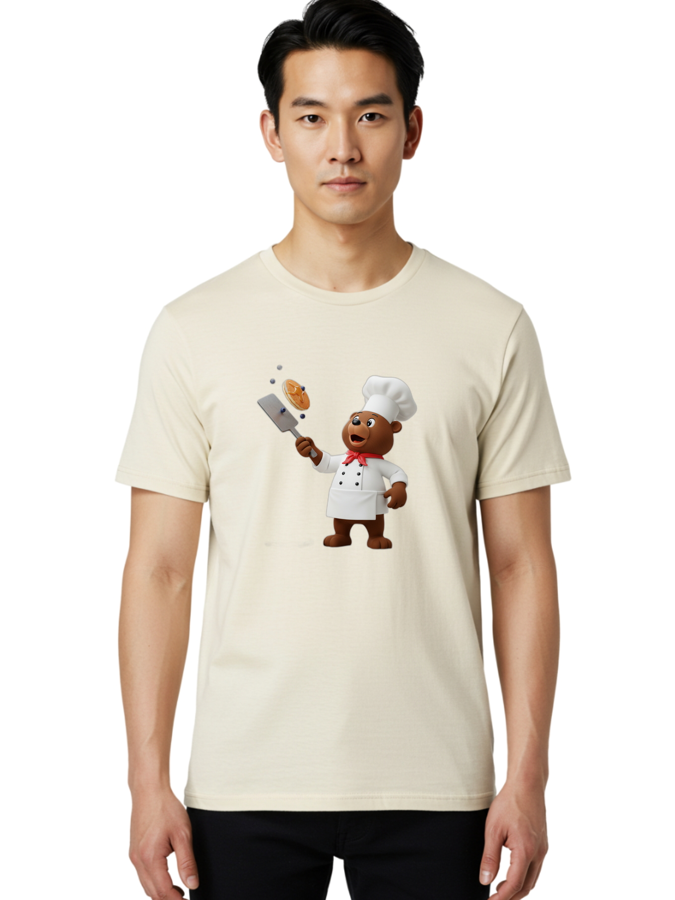 Chef-Bear Men'S Graphic Tee, 100% Cotton, Comfortable Casual Summer Wear, Machine Washable, Vintage Camera, Old Camera, Antique Camera, Black Camera, Classic Photography, Photography Equipment, Nostalgic Device, Film Camera, Camera Art Bak238