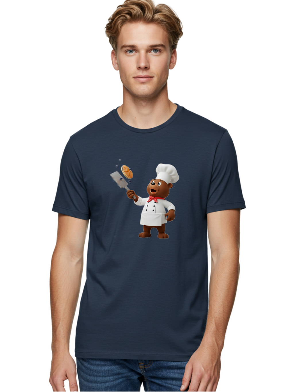 Chef-Bear Men'S Graphic Tee, 100% Cotton, Comfortable Casual Summer Wear, Machine Washable, Vintage Camera, Old Camera, Antique Camera, Black Camera, Classic Photography, Photography Equipment, Nostalgic Device, Film Camera, Camera Art Bak238