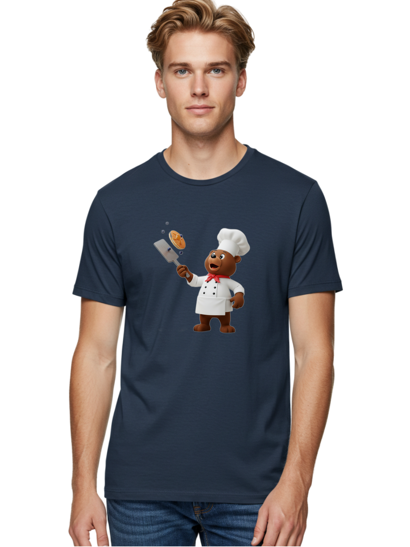 Chef-Bear Men'S Graphic Tee, 100% Cotton, Comfortable Casual Summer Wear, Machine Washable, Vintage Camera, Old Camera, Antique Camera, Black Camera, Classic Photography, Photography Equipment, Nostalgic Device, Film Camera, Camera Art Bak238