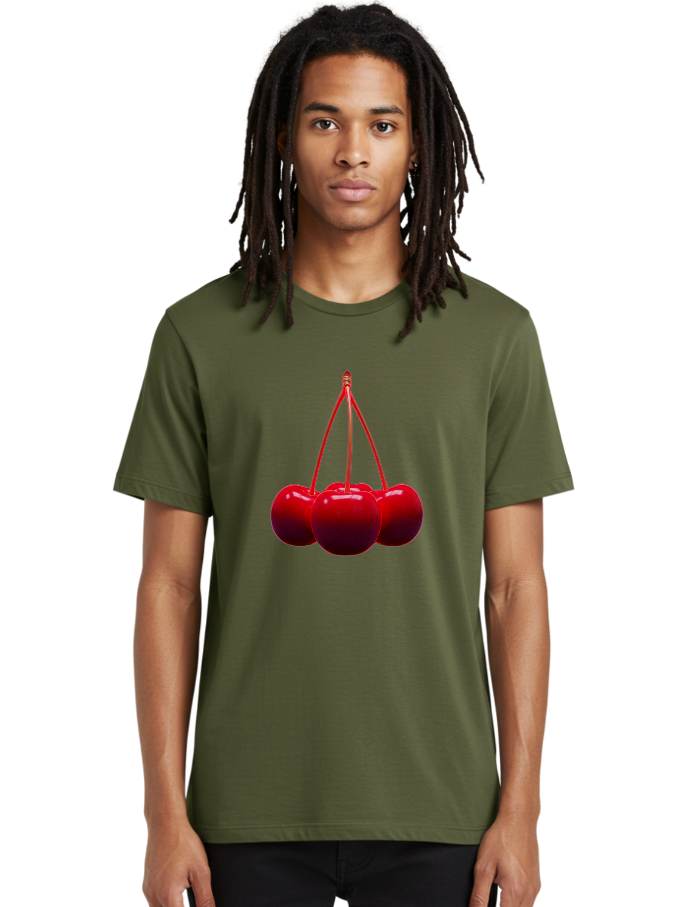 Cherries Men'S Graphic Tee, 100% Cotton, Comfortable Casual Summer Wear, Machine Washable, Vintage Camera, Old Camera, Antique Camera, Black Camera, Classic Photography, Photography Equipment, Nostalgic Device, Film Camera, Camera Art Bak239
