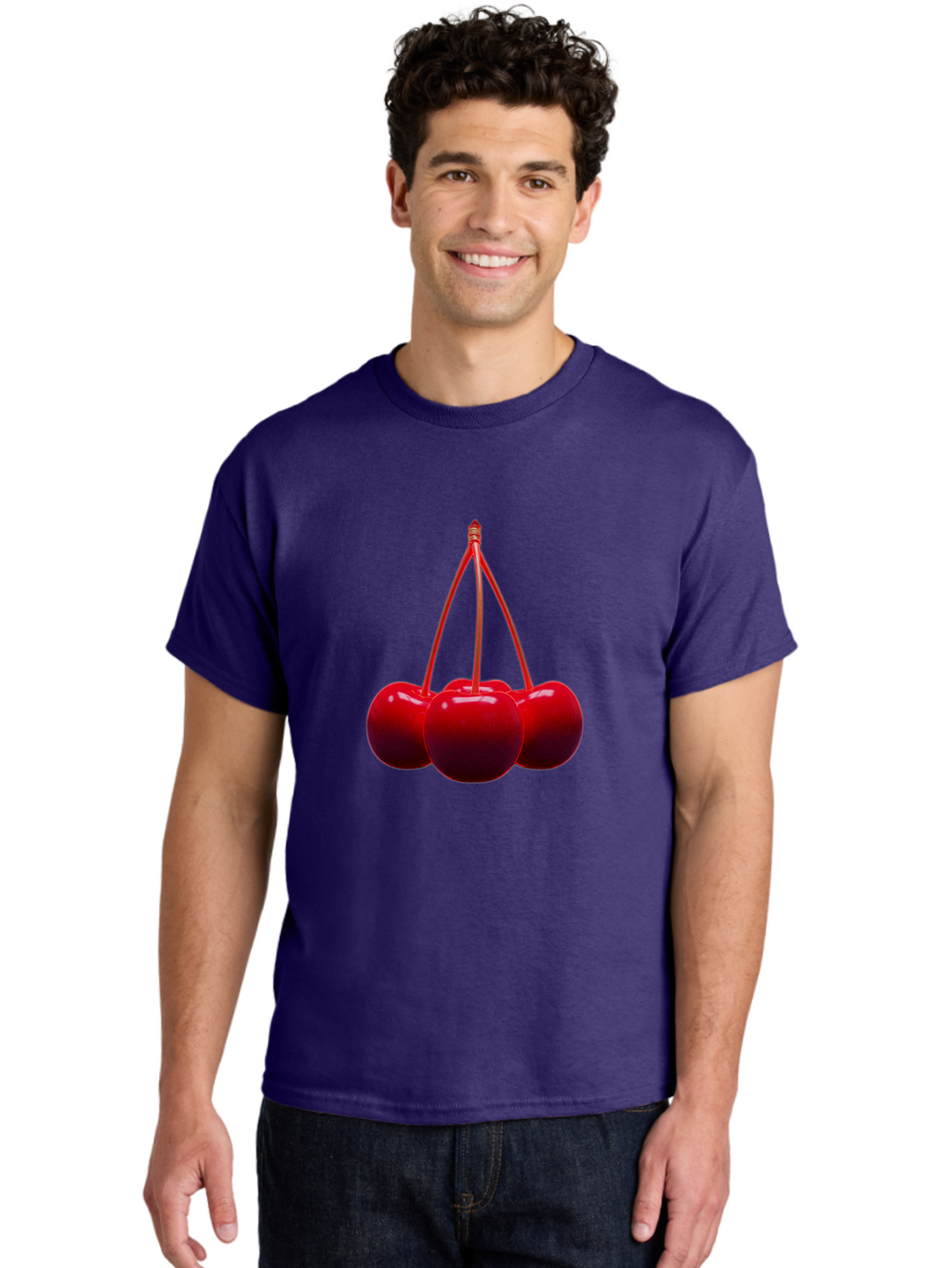Cherries Men'S Graphic Tee, 100% Cotton, Comfortable Casual Summer Wear, Machine Washable, Vintage Camera, Old Camera, Antique Camera, Black Camera, Classic Photography, Photography Equipment, Nostalgic Device, Film Camera, Camera Art Bak239
