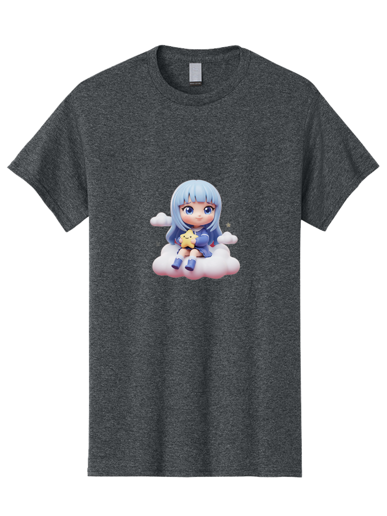 Chibi-Girl-On-Cloud Men'S Graphic Tee, 100% Cotton, Comfortable Casual Summer Wear, Machine Washable, Vintage Camera, Old Camera, Antique Camera, Black Camera, Classic Photography, Photography Equipment, Nostalgic Device, Film Camera, Bak240