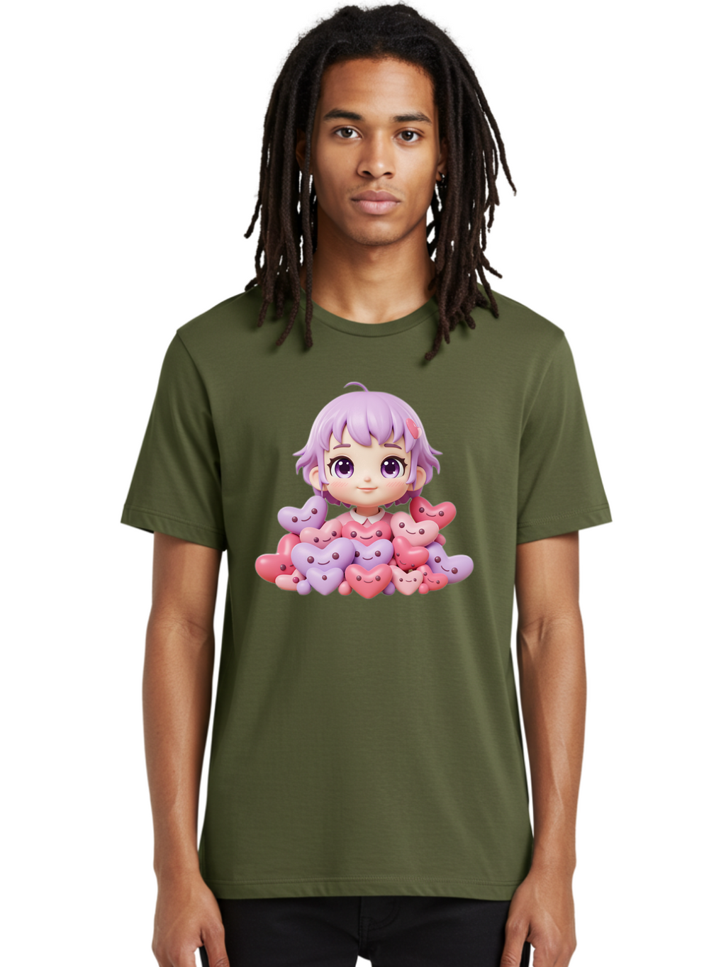 Chibi-Girl-With-Hearts Men'S Graphic Tee, 100% Cotton, Comfortable Casual Summer Wear, Machine Washable, Vintage Camera, Old Camera, Antique Camera, Black Camera, Classic Photography, Photography Equipment, Nostalgic Device, Film Camera, Bak241