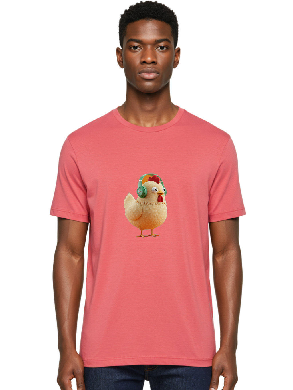 Chicken-Headphones Men'S Graphic Tee, 100% Cotton, Comfortable Casual Summer Wear, Machine Washable, Vintage Camera, Old Camera, Antique Camera, Black Camera, Classic Photography, Photography Equipment, Nostalgic Device, Film Camera, Bak242