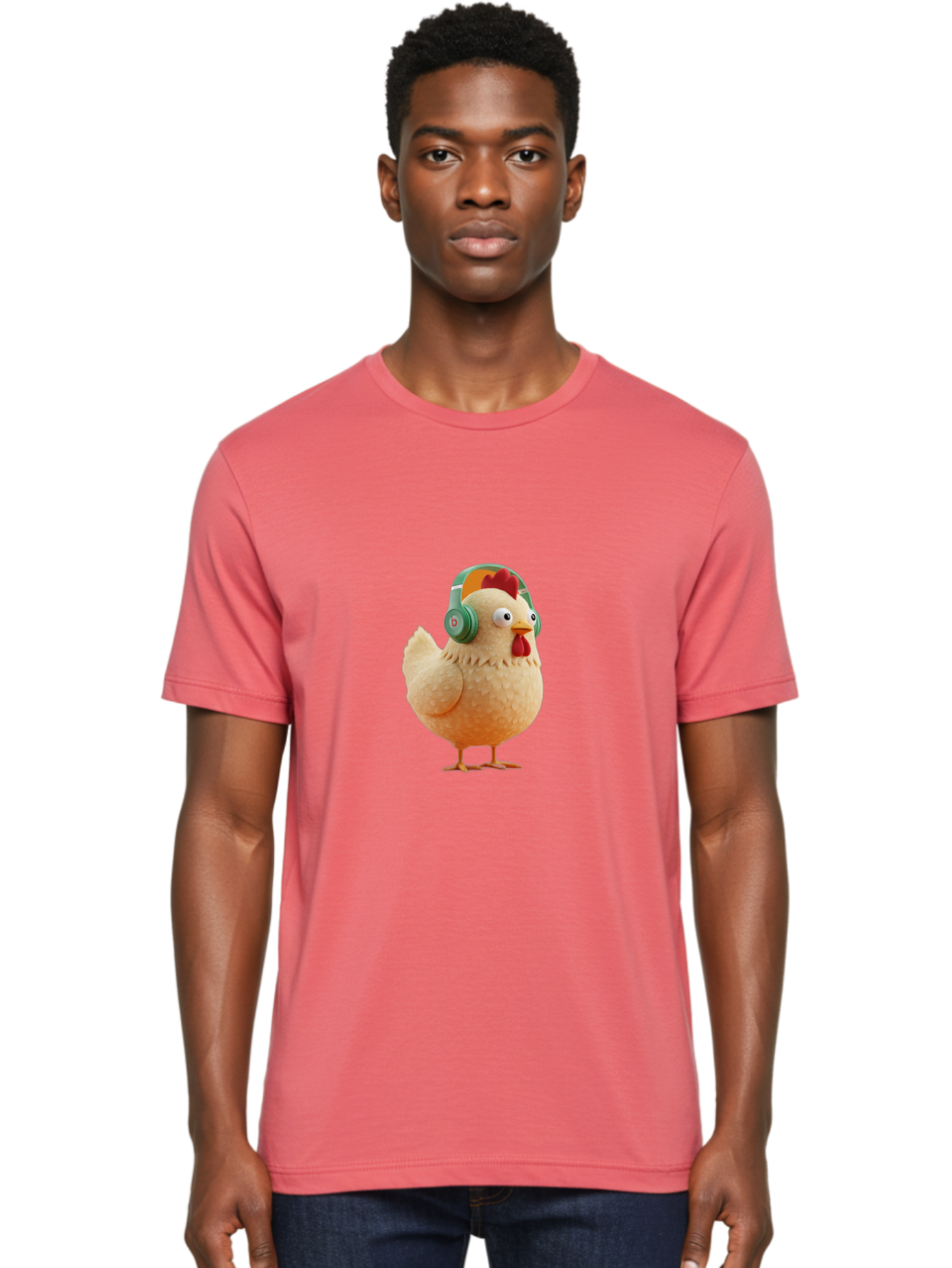 Chicken-Headphones Men'S Graphic Tee, 100% Cotton, Comfortable Casual Summer Wear, Machine Washable, Vintage Camera, Old Camera, Antique Camera, Black Camera, Classic Photography, Photography Equipment, Nostalgic Device, Film Camera, Bak242