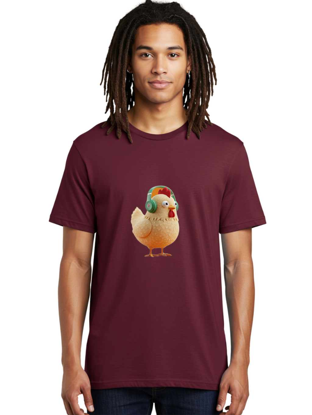 Chicken-Headphones Men'S Graphic Tee, 100% Cotton, Comfortable Casual Summer Wear, Machine Washable, Vintage Camera, Old Camera, Antique Camera, Black Camera, Classic Photography, Photography Equipment, Nostalgic Device, Film Camera, Bak242