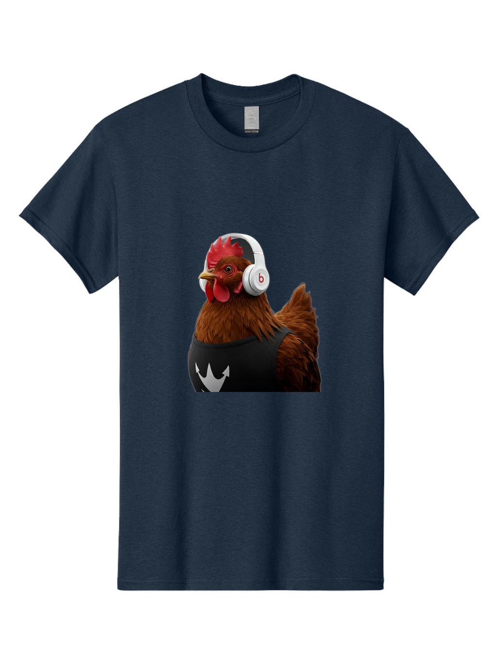 Chicken-With-Beats-Headphones Men'S Graphic Tee, 100% Cotton, Comfortable Casual Summer Wear, Machine Washable, Vintage Camera, Old Camera, Antique Camera, Black Camera, Classic Photography, Photography Equipment, Nostalgic Device, Bak243