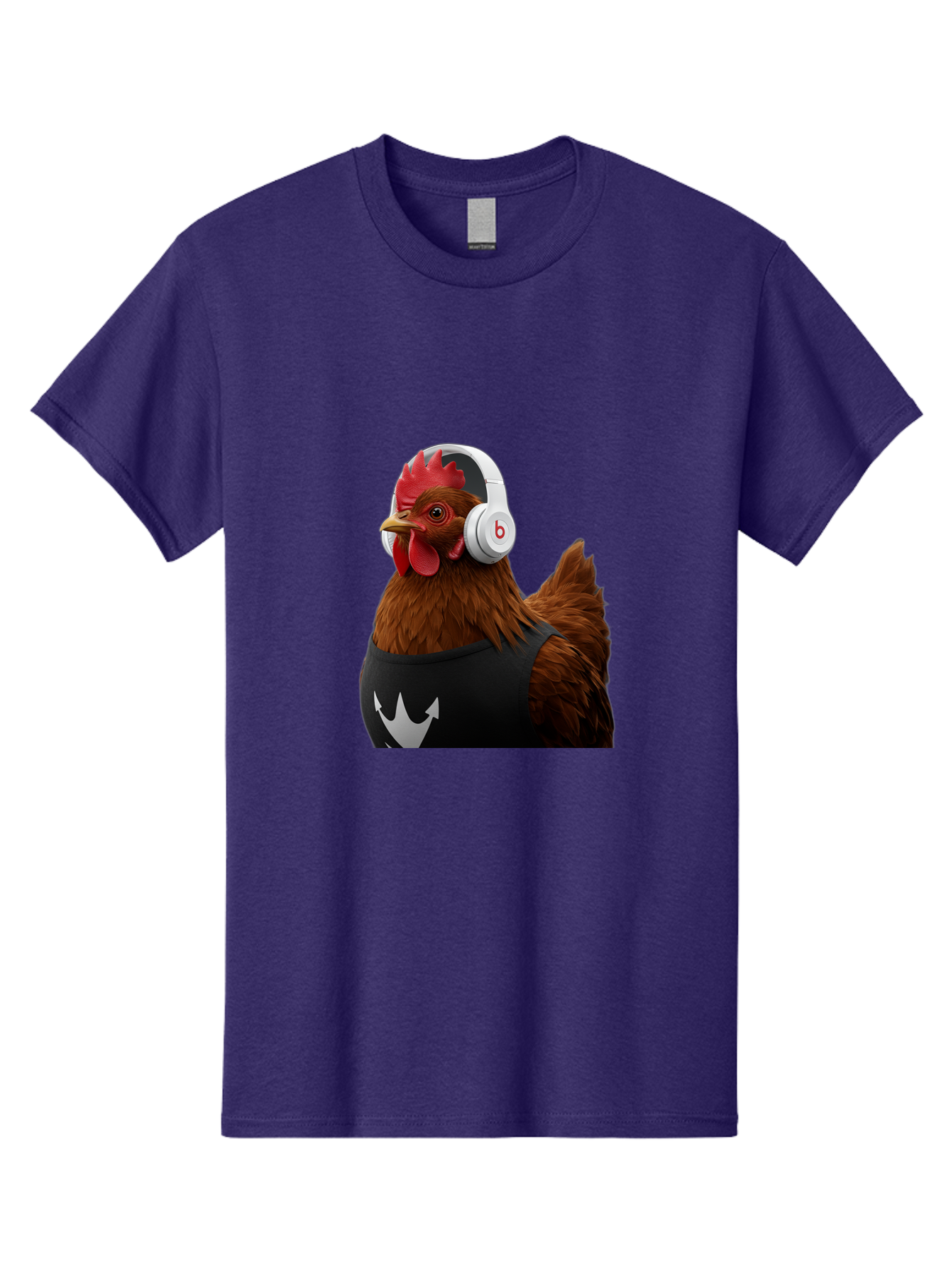 Chicken-With-Beats-Headphones Men'S Graphic Tee, 100% Cotton, Comfortable Casual Summer Wear, Machine Washable, Vintage Camera, Old Camera, Antique Camera, Black Camera, Classic Photography, Photography Equipment, Nostalgic Device, Bak243