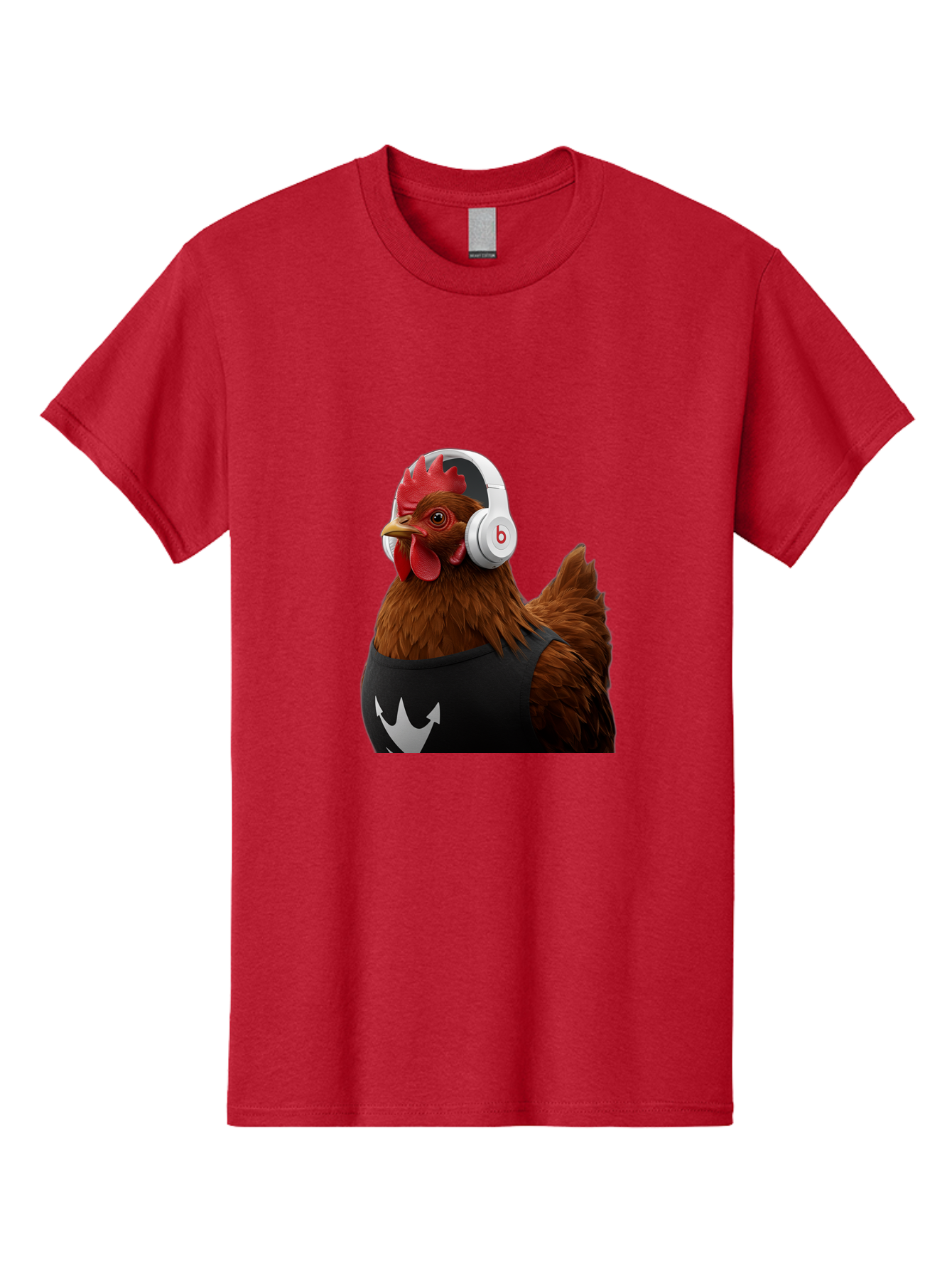 Chicken-With-Beats-Headphones Men'S Graphic Tee, 100% Cotton, Comfortable Casual Summer Wear, Machine Washable, Vintage Camera, Old Camera, Antique Camera, Black Camera, Classic Photography, Photography Equipment, Nostalgic Device, Bak243