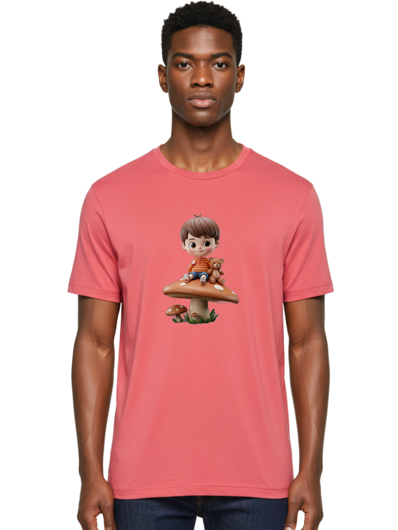 Child-Sitting-On-Mushroom Men'S Graphic Tee, 100% Cotton, Comfortable Casual Summer Wear, Machine Washable, Vintage Camera, Old Camera, Antique Camera, Black Camera, Classic Photography, Photography Equipment, Nostalgic Device, Film Camera, Bak245