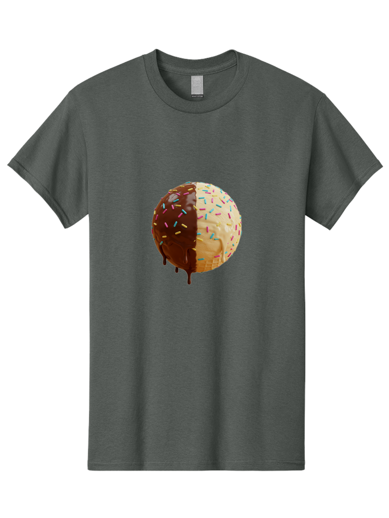 Chocolate-And-Vanilla-Ice-Cream Men'S Graphic Tee, 100% Cotton, Comfortable Casual Summer Wear, Machine Washable, Vintage Camera, Old Camera, Antique Camera, Black Camera, Classic Photography, Photography Equipment, Nostalgic Device, Bak246