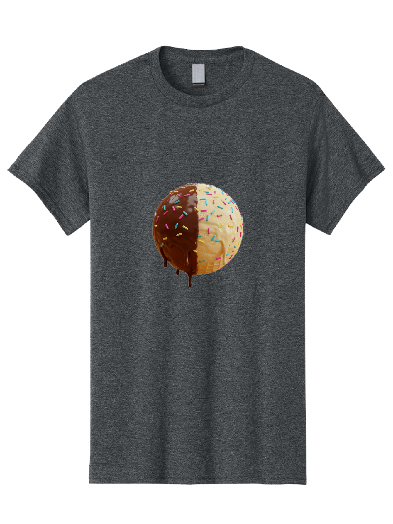Chocolate-And-Vanilla-Ice-Cream Men'S Graphic Tee, 100% Cotton, Comfortable Casual Summer Wear, Machine Washable, Vintage Camera, Old Camera, Antique Camera, Black Camera, Classic Photography, Photography Equipment, Nostalgic Device, Bak246