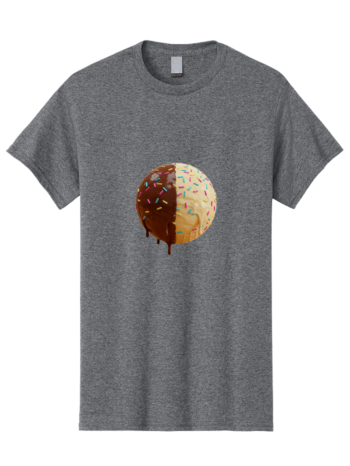 Chocolate-And-Vanilla-Ice-Cream Men'S Graphic Tee, 100% Cotton, Comfortable Casual Summer Wear, Machine Washable, Vintage Camera, Old Camera, Antique Camera, Black Camera, Classic Photography, Photography Equipment, Nostalgic Device, Bak246