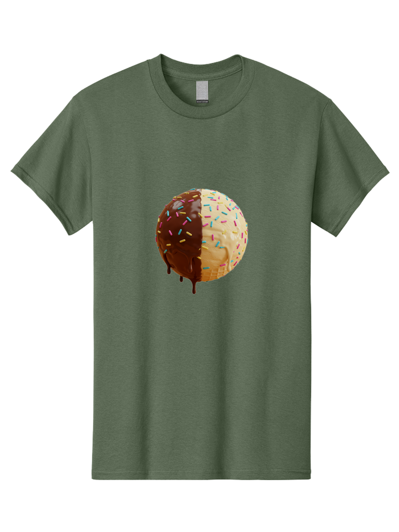 Chocolate-And-Vanilla-Ice-Cream Men'S Graphic Tee, 100% Cotton, Comfortable Casual Summer Wear, Machine Washable, Vintage Camera, Old Camera, Antique Camera, Black Camera, Classic Photography, Photography Equipment, Nostalgic Device, Bak246