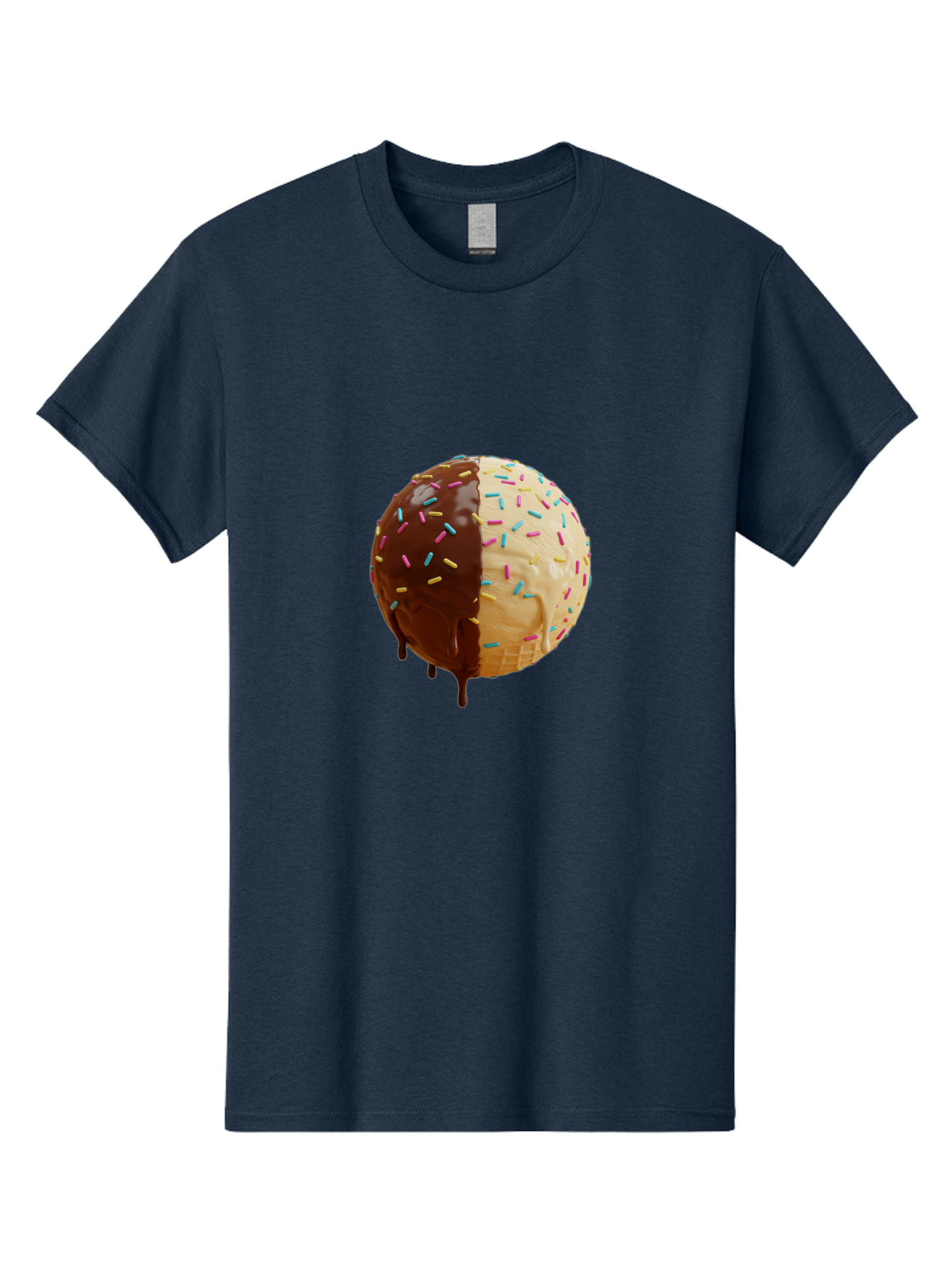 Chocolate-And-Vanilla-Ice-Cream Men'S Graphic Tee, 100% Cotton, Comfortable Casual Summer Wear, Machine Washable, Vintage Camera, Old Camera, Antique Camera, Black Camera, Classic Photography, Photography Equipment, Nostalgic Device, Bak246