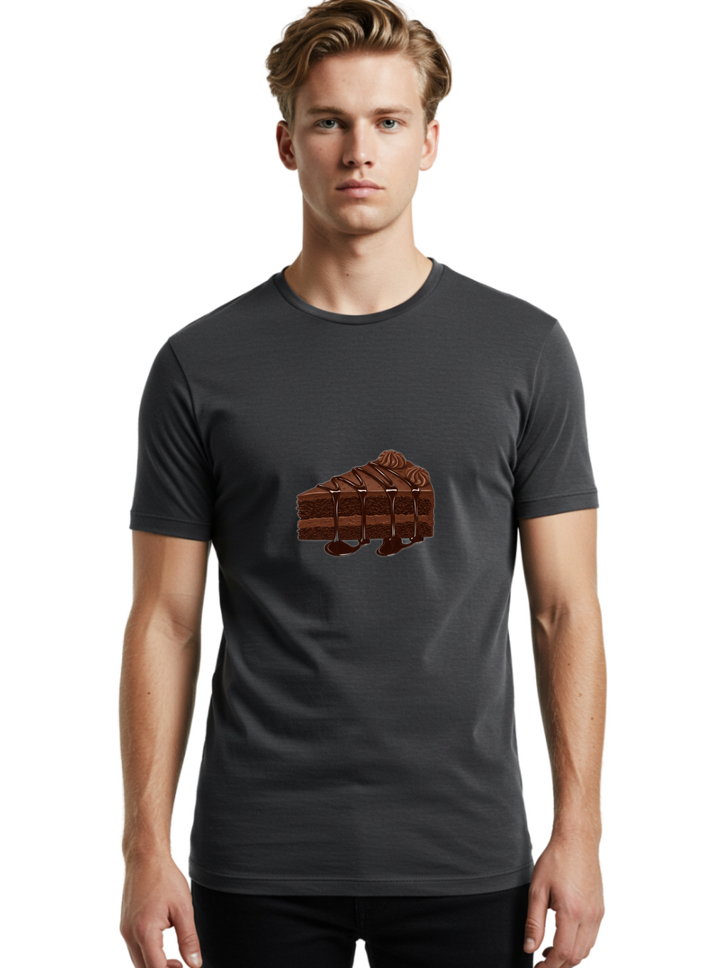 Chocolate-Cake-1 Men'S Graphic Tee, 100% Cotton, Comfortable Casual Summer Wear, Machine Washable, Vintage Camera, Old Camera, Antique Camera, Black Camera, Classic Photography, Photography Equipment, Nostalgic Device, Film Camera, Camera Art Bak248