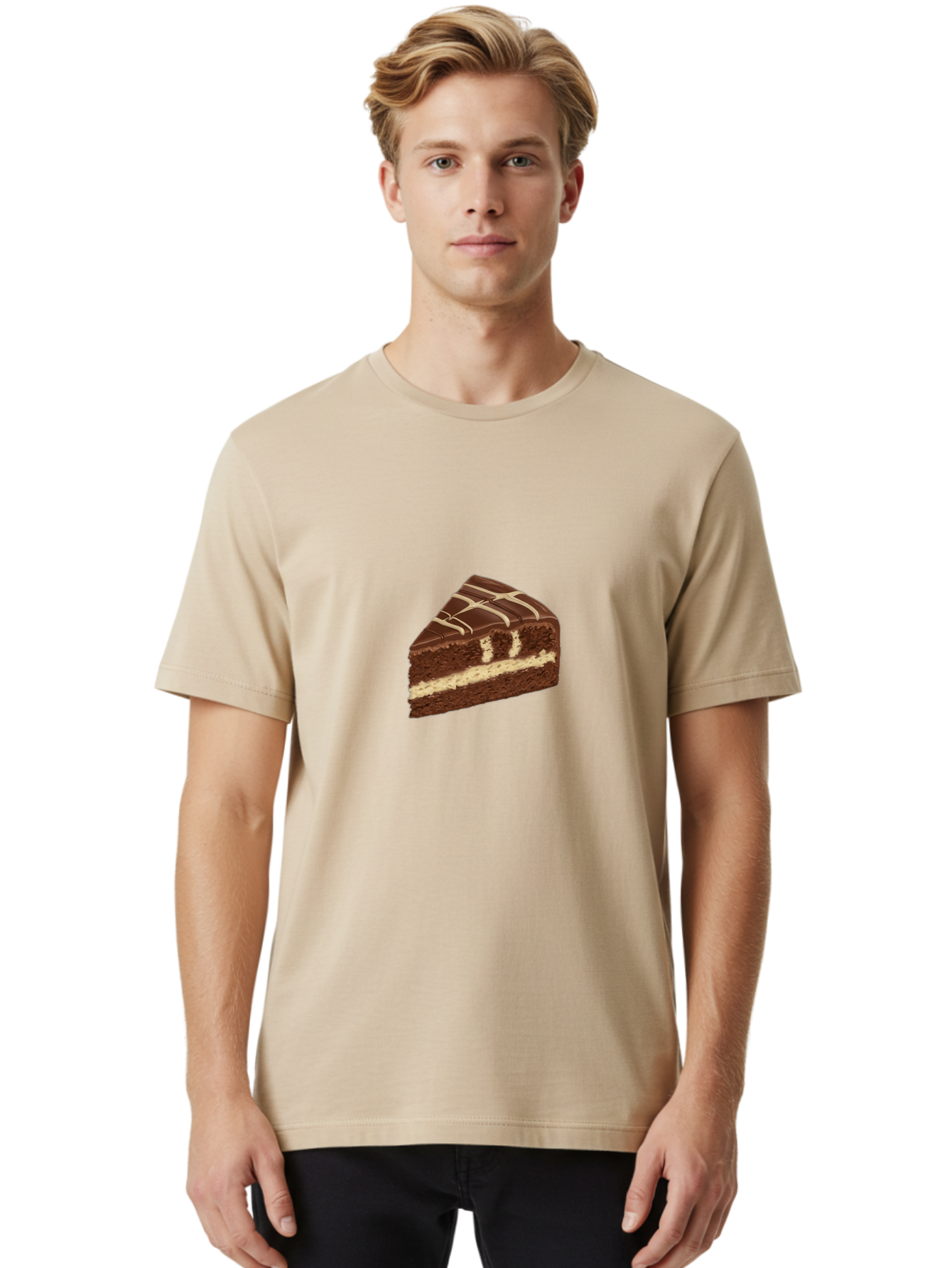 Chocolate-Cake-2 Men'S Graphic Tee, 100% Cotton, Comfortable Casual Summer Wear, Machine Washable, Vintage Camera, Old Camera, Antique Camera, Black Camera, Classic Photography, Photography Equipment, Nostalgic Device, Film Camera, Camera Art Bak249