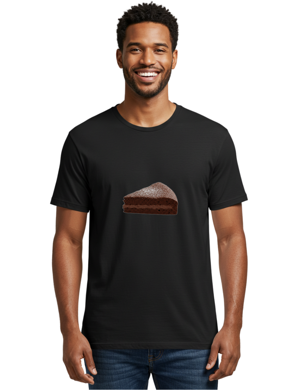 Chocolate-Cake-Slice-1 Men'S Graphic Tee, 100% Cotton, Comfortable Casual Summer Wear, Machine Washable, Vintage Camera, Old Camera, Antique Camera, Black Camera, Classic Photography, Photography Equipment, Nostalgic Device, Film Camera, Bak251