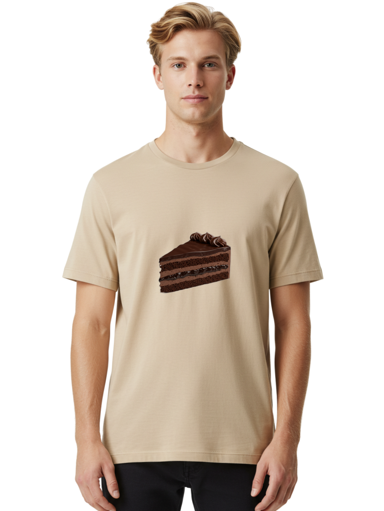 Chocolate-Cake-Slice Men'S Graphic Tee, 100% Cotton, Comfortable Casual Summer Wear, Machine Washable, Vintage Camera, Old Camera, Antique Camera, Black Camera, Classic Photography, Photography Equipment, Nostalgic Device, Film Camera, Bak252