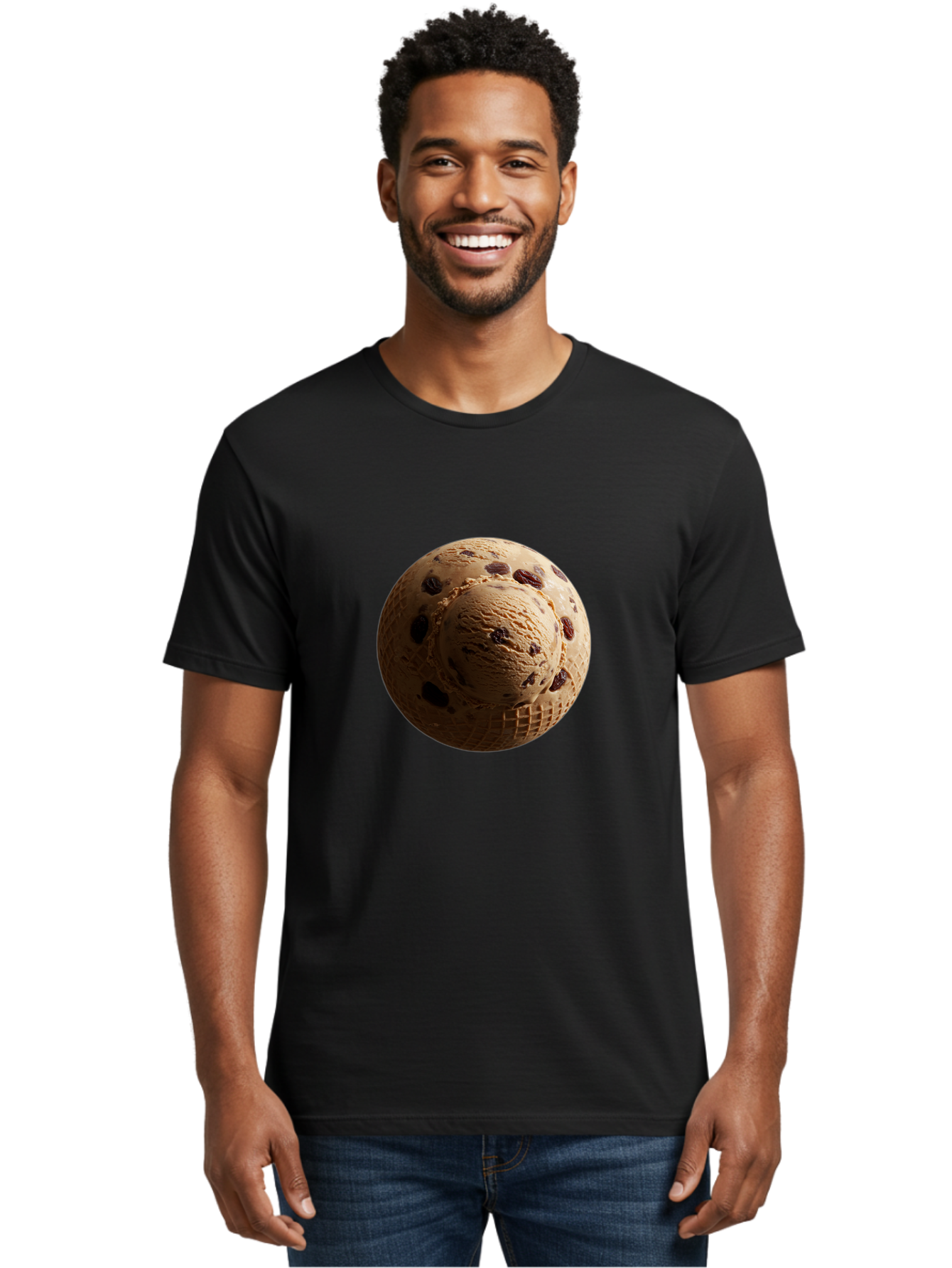 Chocolate-Chip-Ice-Cream-Scoop Men'S Graphic Tee, 100% Cotton, Comfortable Casual Summer Wear, Machine Washable, Vintage Camera, Old Camera, Antique Camera, Black Camera, Classic Photography, Photography Equipment, Nostalgic Device, Bak254