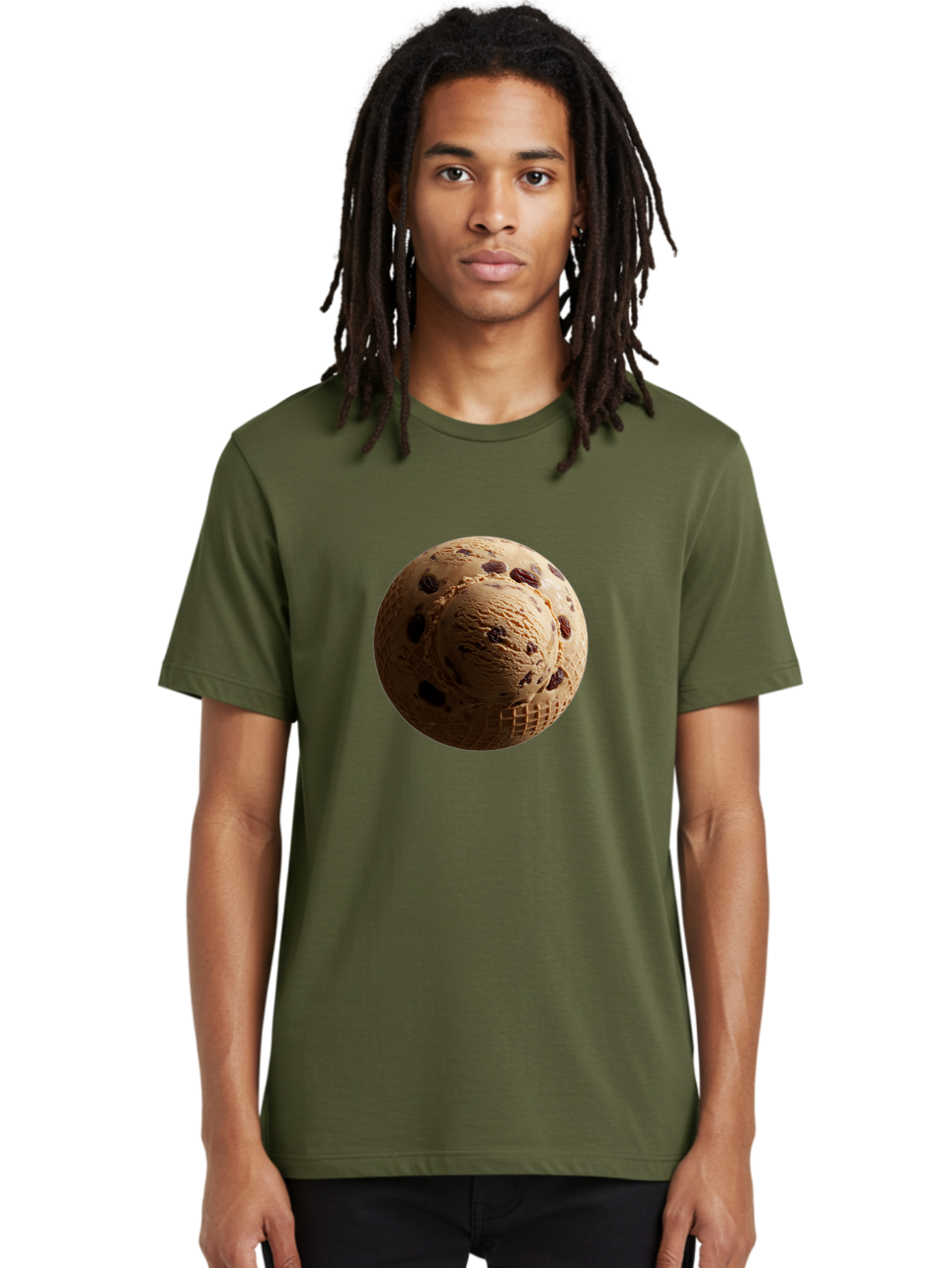 Chocolate-Chip-Ice-Cream-Scoop Men'S Graphic Tee, 100% Cotton, Comfortable Casual Summer Wear, Machine Washable, Vintage Camera, Old Camera, Antique Camera, Black Camera, Classic Photography, Photography Equipment, Nostalgic Device, Bak254
