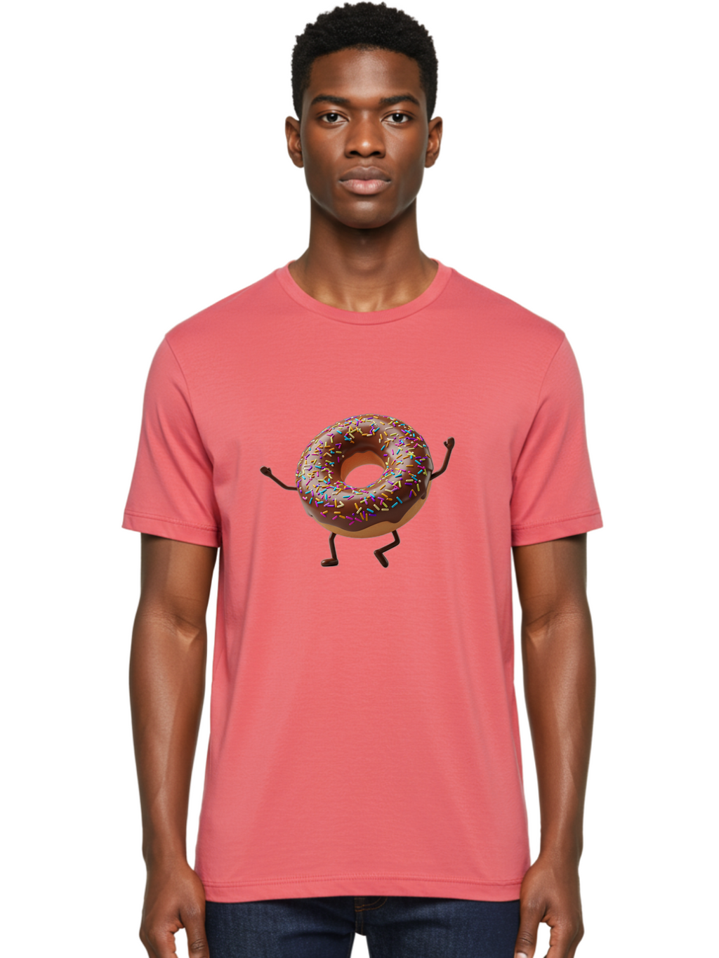 Chocolate-Donut Men'S Graphic Tee, 100% Cotton, Comfortable Casual Summer Wear, Machine Washable, Vintage Camera, Old Camera, Antique Camera, Black Camera, Classic Photography, Photography Equipment, Nostalgic Device, Film Camera, Camera Art Bak255