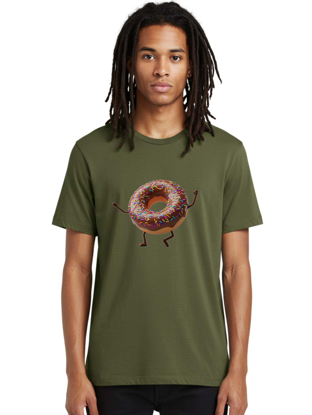 Chocolate-Donut Men'S Graphic Tee, 100% Cotton, Comfortable Casual Summer Wear, Machine Washable, Vintage Camera, Old Camera, Antique Camera, Black Camera, Classic Photography, Photography Equipment, Nostalgic Device, Film Camera, Camera Art Bak255