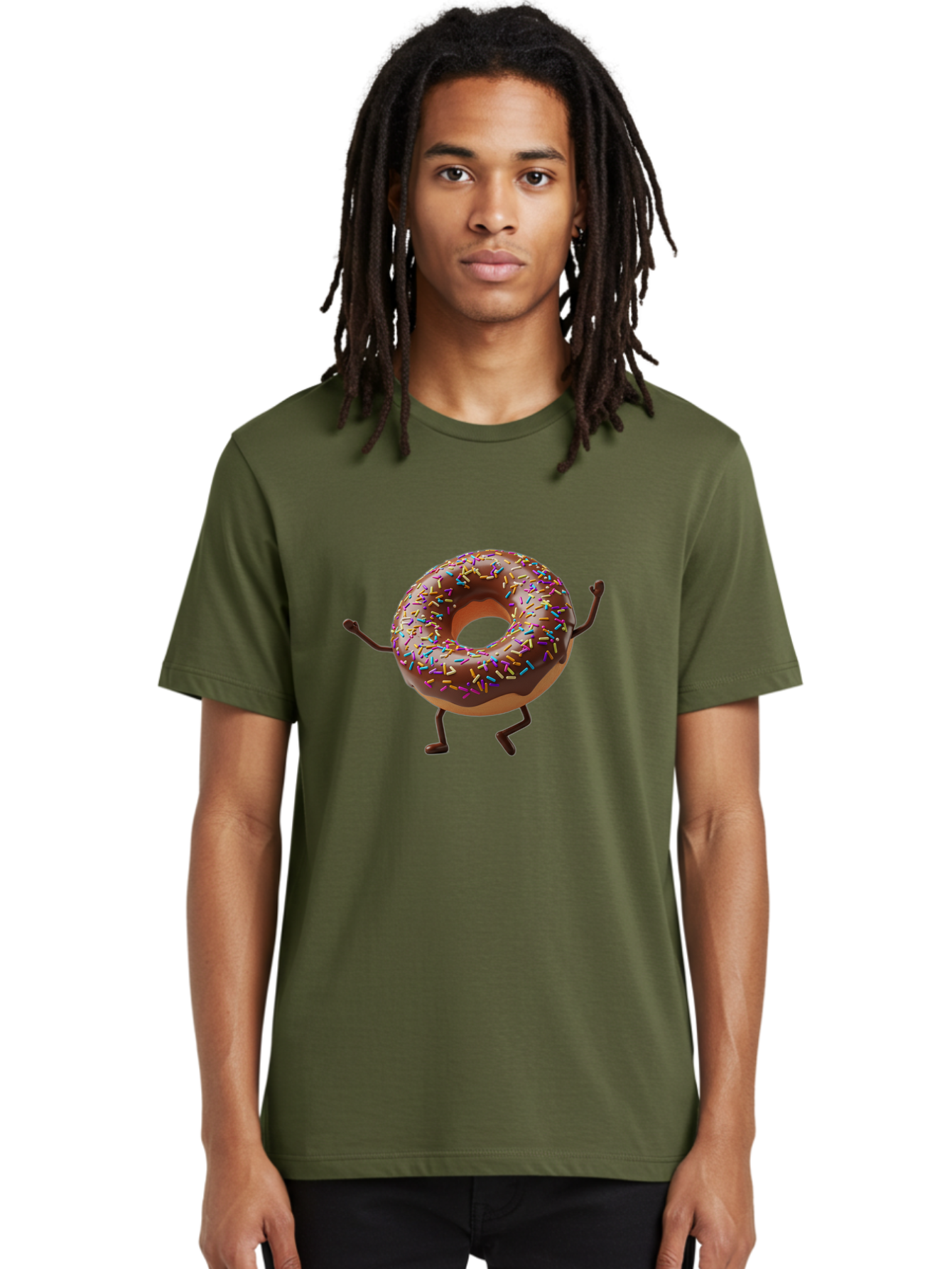 Chocolate-Donut Men'S Graphic Tee, 100% Cotton, Comfortable Casual Summer Wear, Machine Washable, Vintage Camera, Old Camera, Antique Camera, Black Camera, Classic Photography, Photography Equipment, Nostalgic Device, Film Camera, Camera Art Bak255
