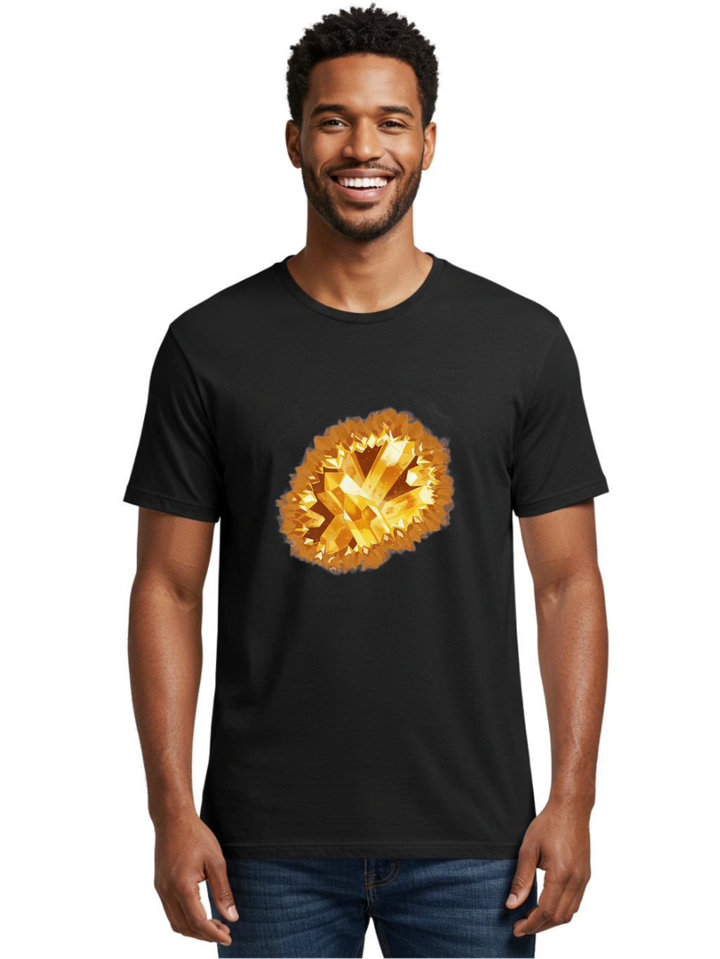 Citrine-Cluster Men'S Graphic Tee, 100% Cotton, Comfortable Casual Summer Wear, Machine Washable, Vintage Camera, Old Camera, Antique Camera, Black Camera, Classic Photography, Photography Equipment, Nostalgic Device, Film Camera, Camera Art Bak260