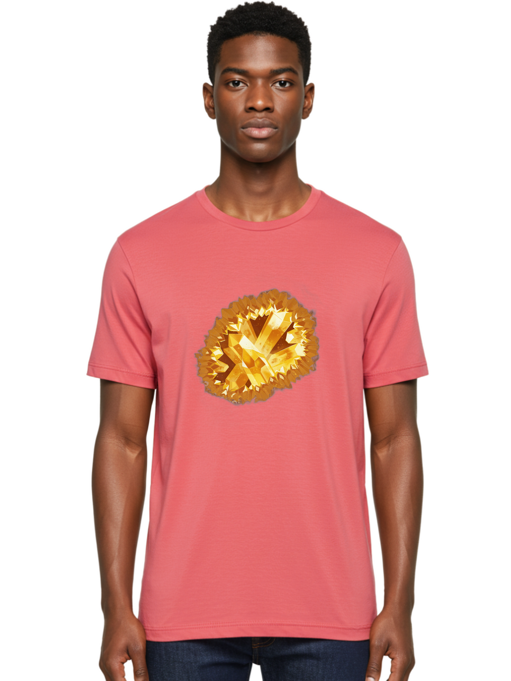 Citrine-Cluster Men'S Graphic Tee, 100% Cotton, Comfortable Casual Summer Wear, Machine Washable, Vintage Camera, Old Camera, Antique Camera, Black Camera, Classic Photography, Photography Equipment, Nostalgic Device, Film Camera, Camera Art Bak260