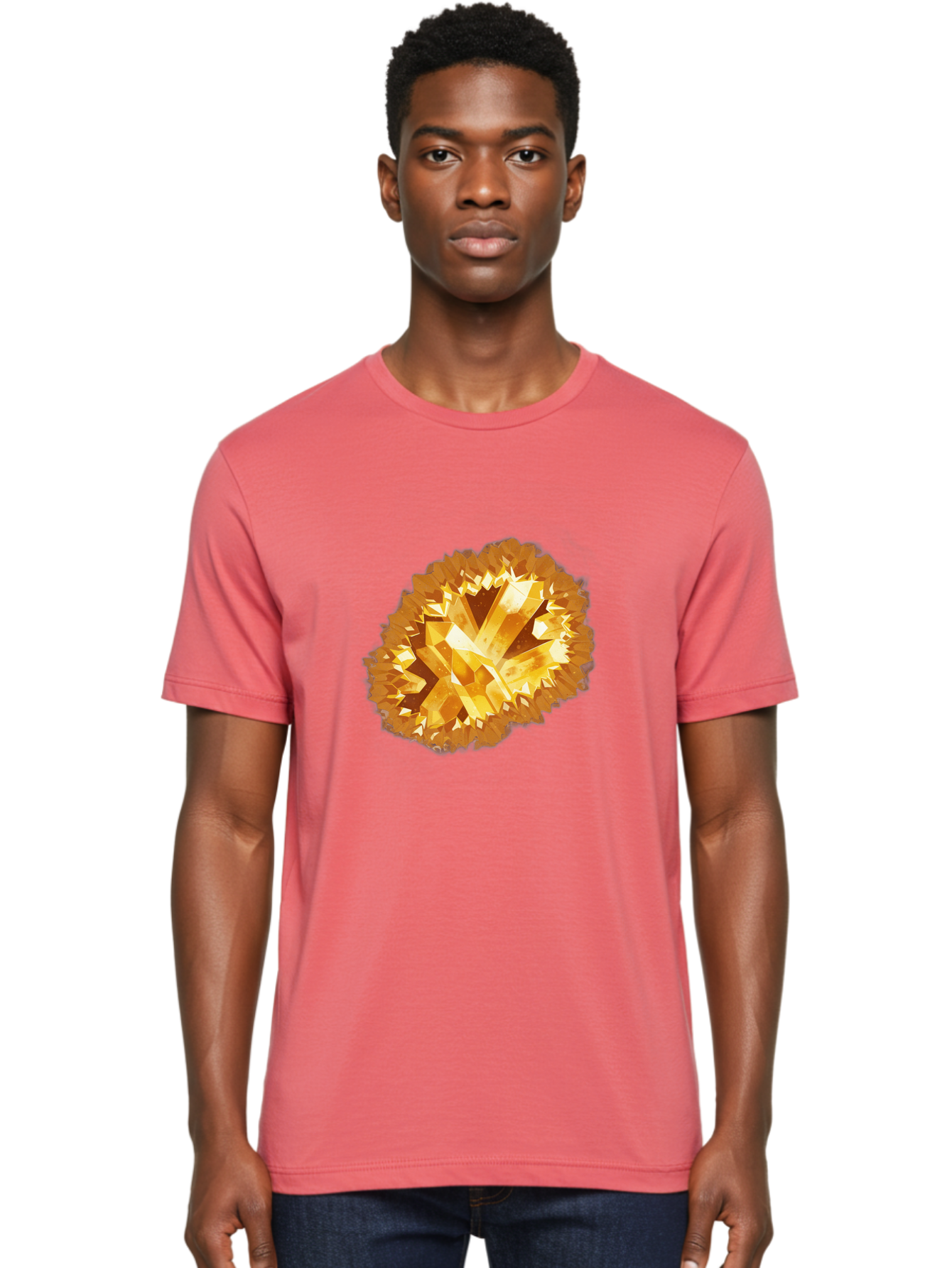 Citrine-Cluster Men'S Graphic Tee, 100% Cotton, Comfortable Casual Summer Wear, Machine Washable, Vintage Camera, Old Camera, Antique Camera, Black Camera, Classic Photography, Photography Equipment, Nostalgic Device, Film Camera, Camera Art Bak260