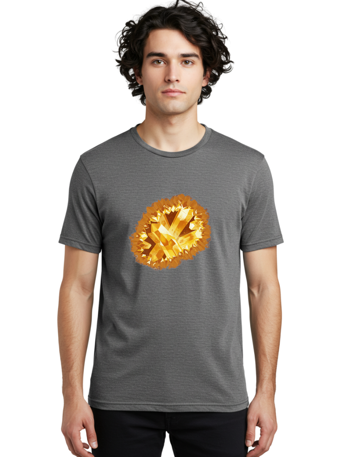 Citrine-Cluster Men'S Graphic Tee, 100% Cotton, Comfortable Casual Summer Wear, Machine Washable, Vintage Camera, Old Camera, Antique Camera, Black Camera, Classic Photography, Photography Equipment, Nostalgic Device, Film Camera, Camera Art Bak260