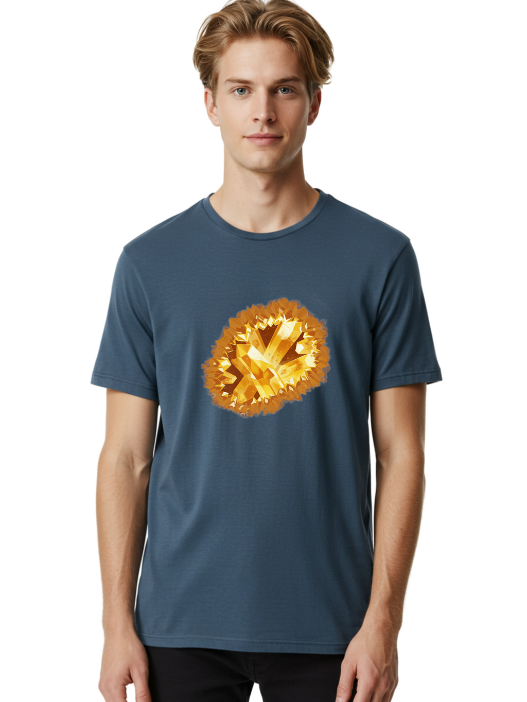 Citrine-Cluster Men'S Graphic Tee, 100% Cotton, Comfortable Casual Summer Wear, Machine Washable, Vintage Camera, Old Camera, Antique Camera, Black Camera, Classic Photography, Photography Equipment, Nostalgic Device, Film Camera, Camera Art Bak260