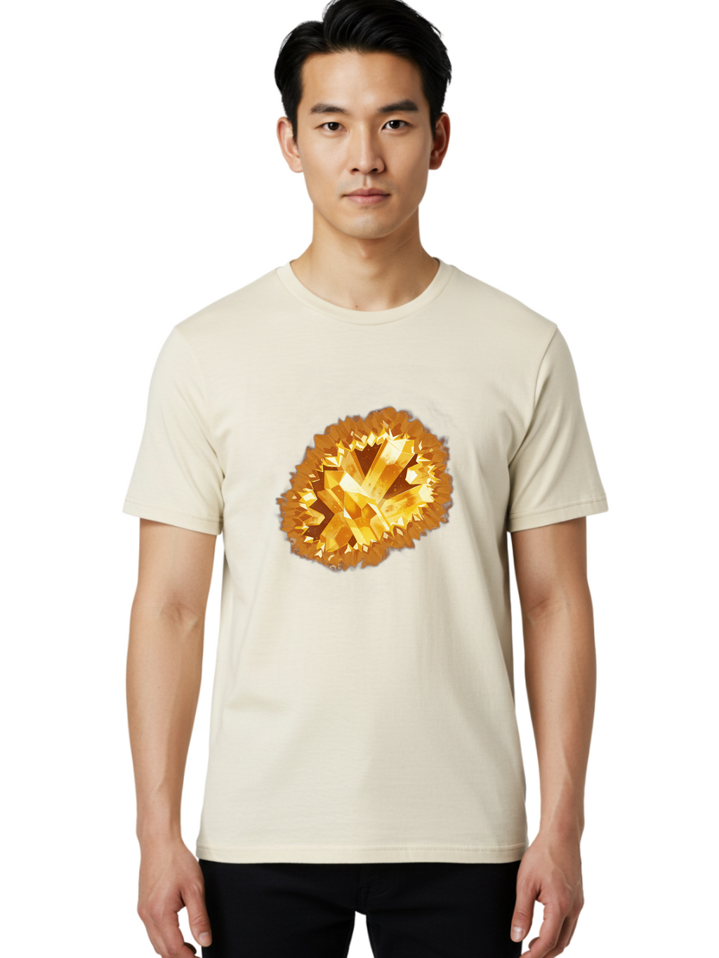 Citrine-Cluster Men'S Graphic Tee, 100% Cotton, Comfortable Casual Summer Wear, Machine Washable, Vintage Camera, Old Camera, Antique Camera, Black Camera, Classic Photography, Photography Equipment, Nostalgic Device, Film Camera, Camera Art Bak260
