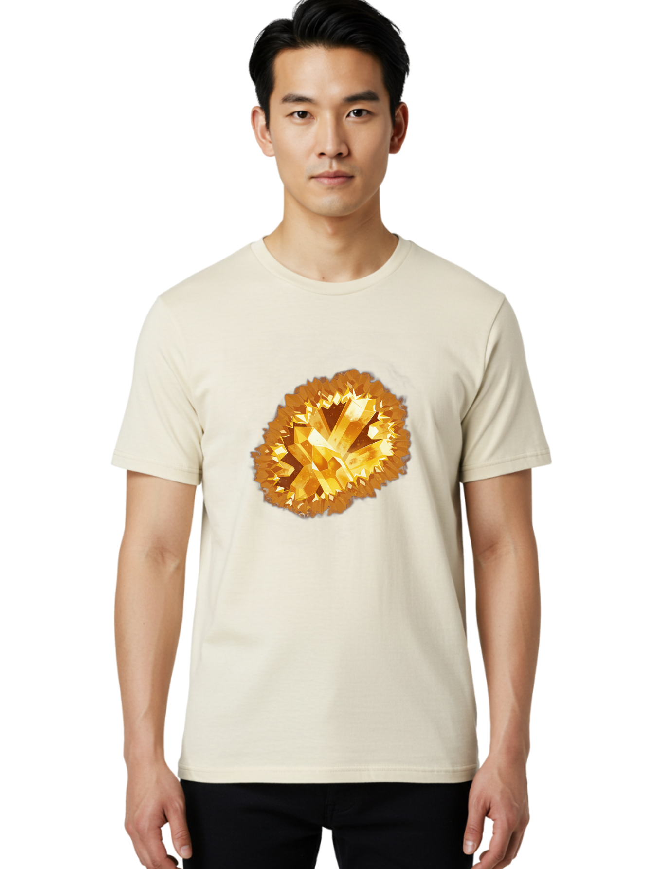 Citrine-Cluster Men'S Graphic Tee, 100% Cotton, Comfortable Casual Summer Wear, Machine Washable, Vintage Camera, Old Camera, Antique Camera, Black Camera, Classic Photography, Photography Equipment, Nostalgic Device, Film Camera, Camera Art Bak260