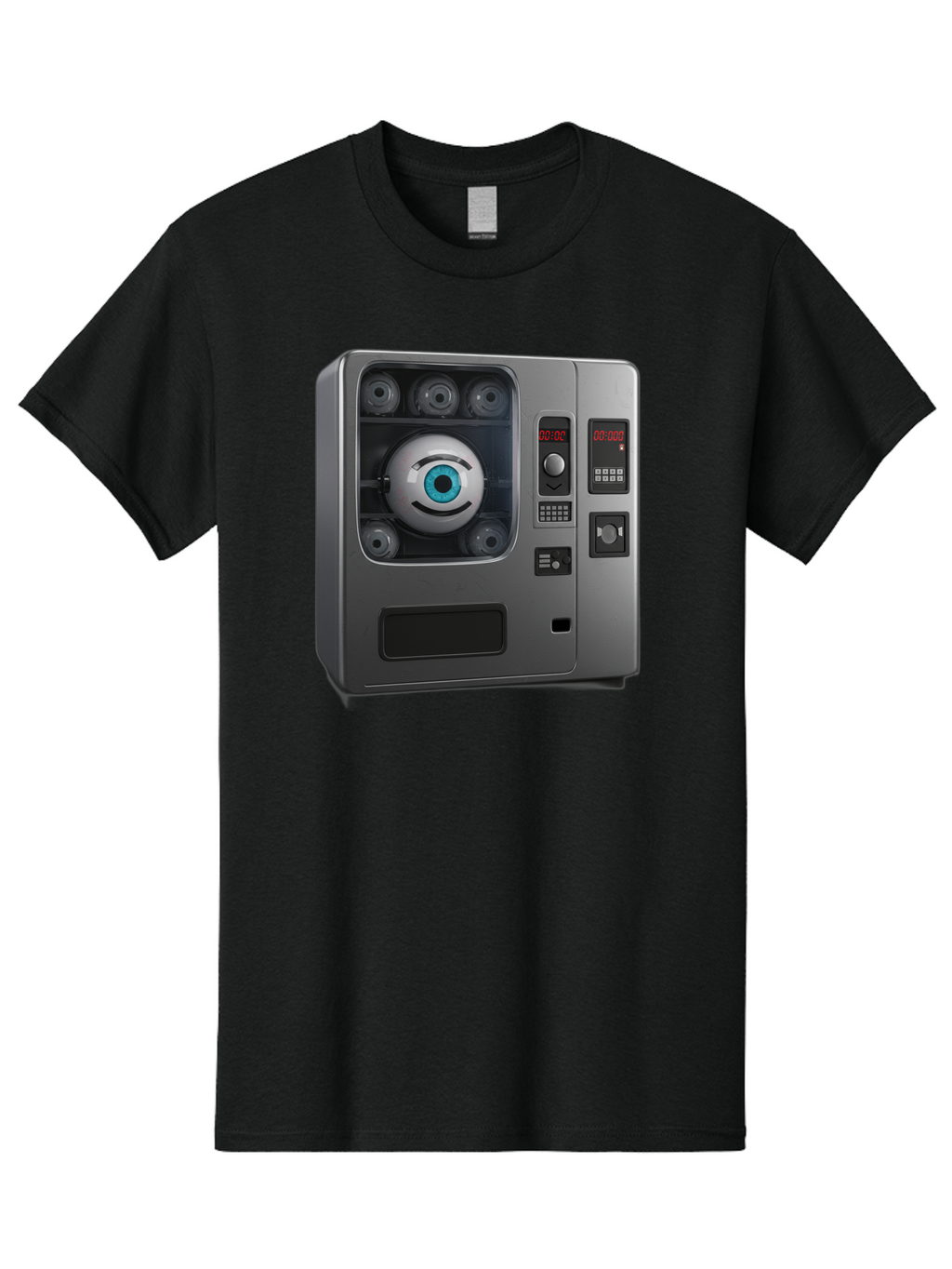 Claptrap Men'S Graphic Tee, 100% Cotton, Comfortable Casual Summer Wear, Machine Washable, Vintage Camera, Old Camera, Antique Camera, Black Camera, Classic Photography, Photography Equipment, Nostalgic Device, Film Camera, Camera Art Bak261